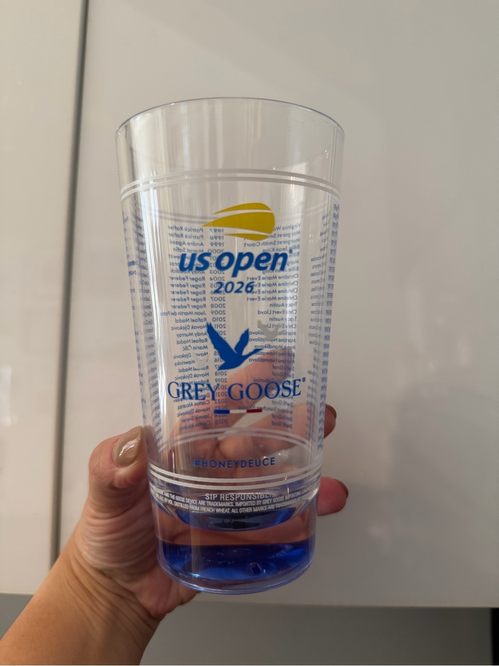 2026 Authentic US OPEN Grey Goose Honey Deuce Cup cup mug tumbler clear